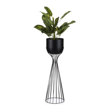 Metalna saksija LOFT 68x20 cm crna