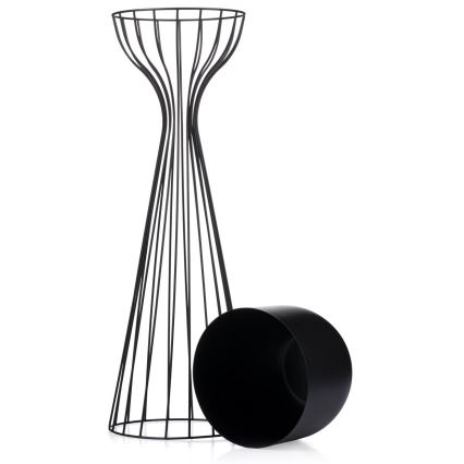 Metalna saksija LOFT 68x20 cm crna