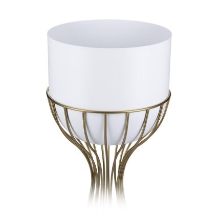 Metalna saksija LOFT 68x20 cm zlatna/bela