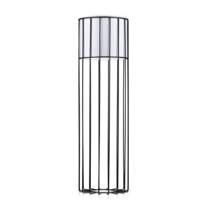 Metalna saksija LOFT 70x20 cm crna/bela