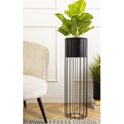 Metalna saksija LOFT 70x20 cm crna