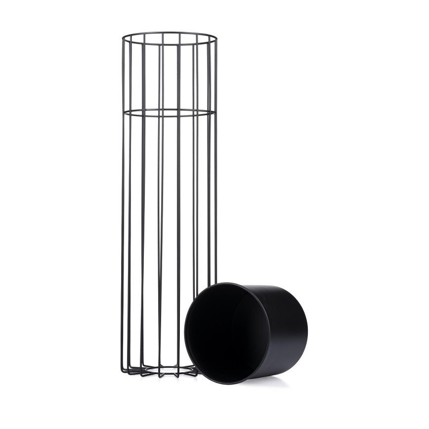 Metalna saksija LOFT 70x20 cm crna
