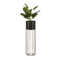Metalna saksija LOFT 70x20 cm zlatna/crna