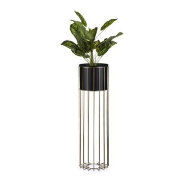 Metalna saksija LOFT 70x20 cm zlatna/crna