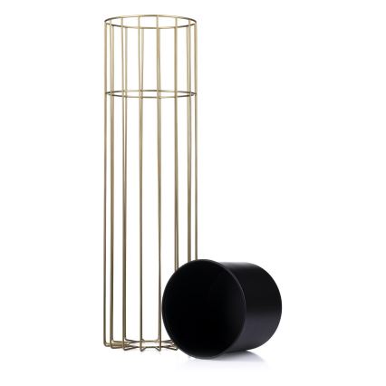 Metalna saksija LOFT 70x20 cm zlatna/crna
