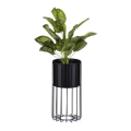 Metalna saksija za cveće LOFT 42x20 cm crna