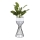 Metalna saksija za cveće LOFT 46x20 cm crna/bela
