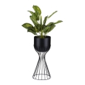 Metalna saksija za cveće LOFT 46x20 cm crna