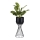 Metalna saksija za cveće LOFT 46x20 cm crna
