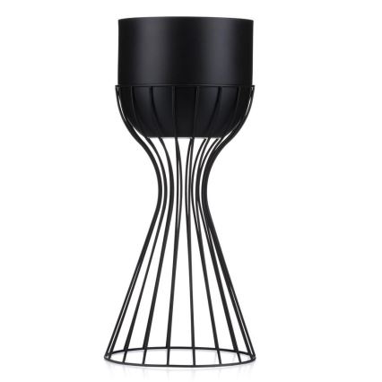 Metalna saksija za cveće LOFT 46x20 cm crna