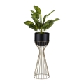 Metalna saksija za cveće LOFT 56x20 cm zlatna/crna