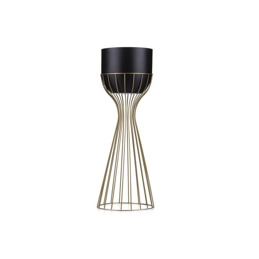 Metalna saksija za cveće LOFT 56x20 cm zlatna/crna
