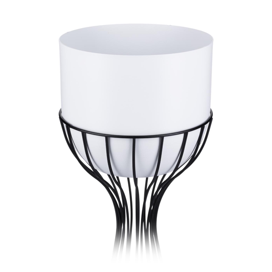 Metalna saksija za cveće LOFT 68x20 cm crna/bela