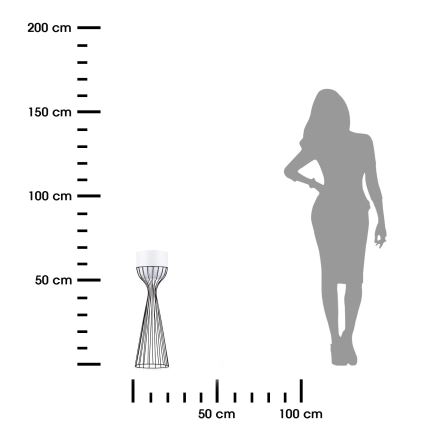 Metalna saksija za cveće LOFT 68x20 cm crna/bela