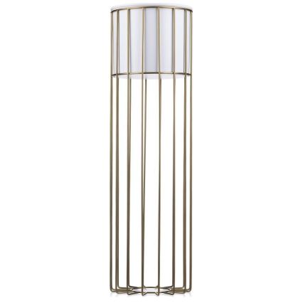 Metalna saksija za cveće LOFT 70x20 cm, zlatna/bela