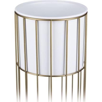 Metalna saksija za cveće LOFT 70x20 cm, zlatna/bela