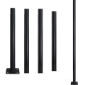 Metalna šipka za stub spoljne rasvete BASE 4 m, prečnika 60 mm, crna