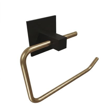 Metalni držač toaletnog papira 8x16 cm crna/zlatna