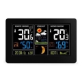 Meteo stanica sa LCD displejem, napajanje: USB 5V ili 2x AAA (mogućnost punjenja), crna
