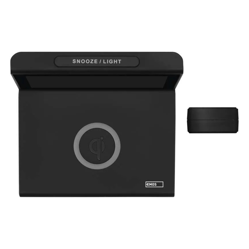 Meteorološka stanica sa bežičnim punjenjem 5V 2xAA + 2xAAA crna