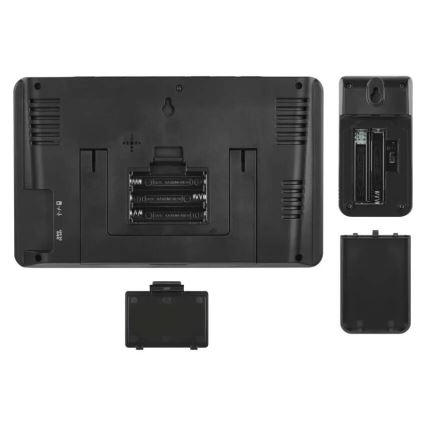 Meteo stanica sa LCD displejom GoSmart 230V/3xAAA + 2×AAA Wi-Fi Tuya crna