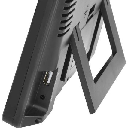 Meteo stanica sa LCD displejom GoSmart 230V/3xAAA + 2×AAA Wi-Fi Tuya crna