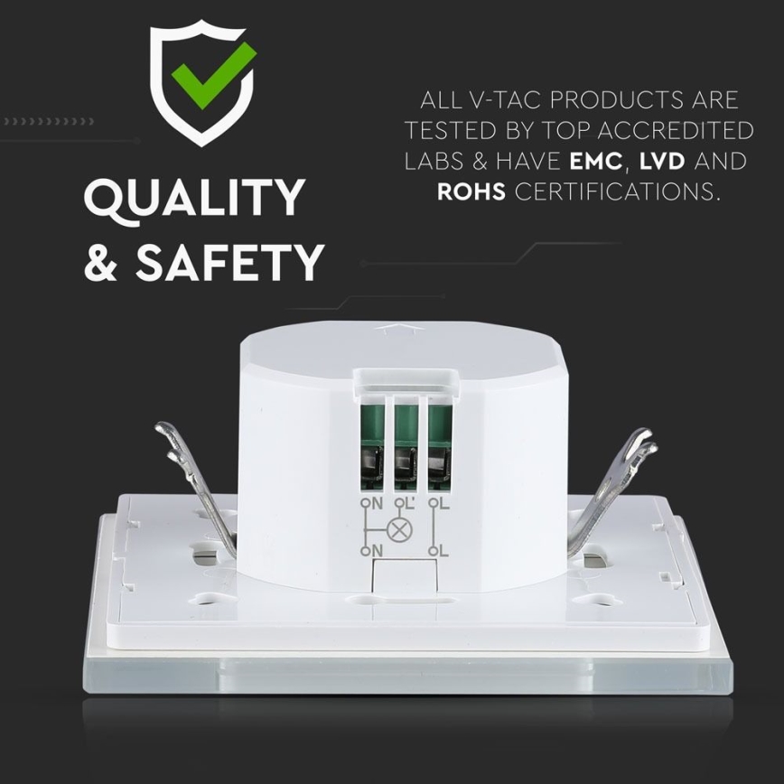 Mikrotalasni senzor pokreta 180° 300W/230V beo