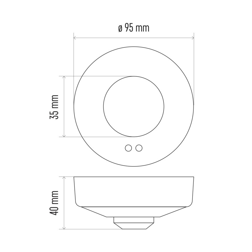 Mikrotalasni senzor pokreta MW B 360° 1200W/230V, beli
