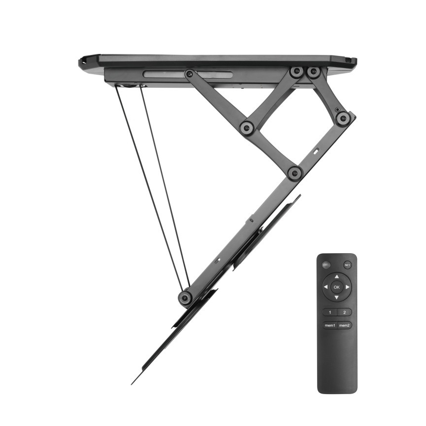 MK FLORIA MKF-20DM444 - Pametni plafonski nosač za TV 55 crne boje Wi-Fi TUYA + daljinski upravljač