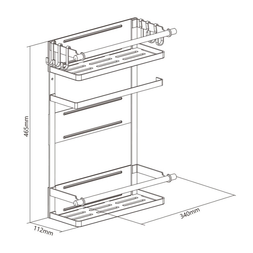 MK FLORIA MKF-21MG01W - Magnetni organizator 46,5x34 cm beo