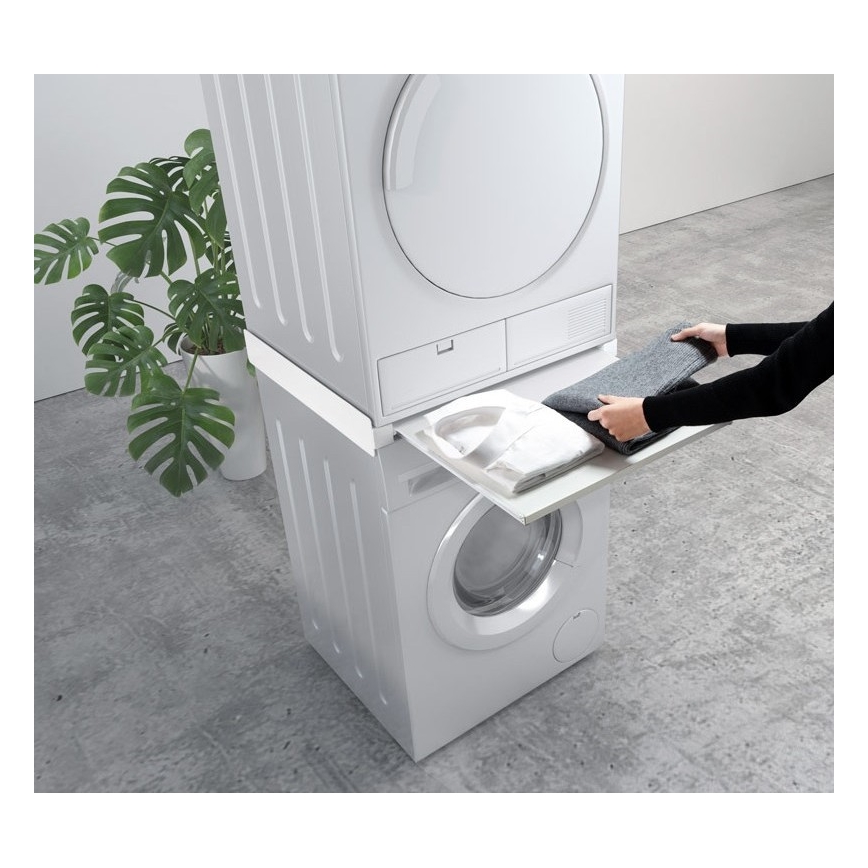 MK FLORIA MKF-23MZ601 - Nadstavec za veš mašinu i sušilicu sa izvlačnom policom 60 cm, bela