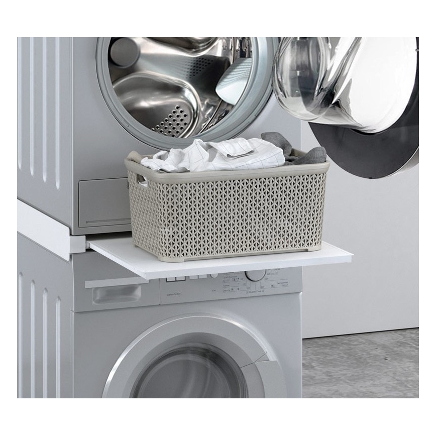 MK FLORIA MKF-23MZ601 - Nadstavec za veš mašinu i sušilicu sa izvlačnom policom 60 cm, bela