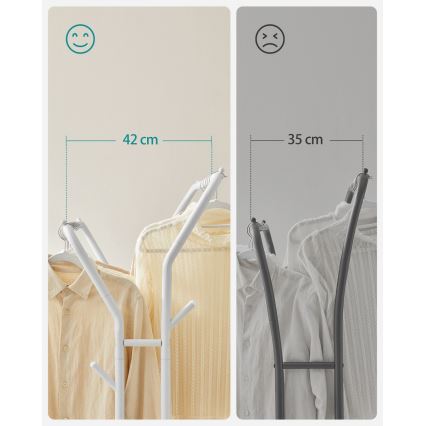 Mobilna stojeća vešalica LINEA, bela