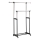 Mobilni metalni stalak za odeću 170x142 cm crna/sjajni hrom