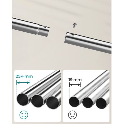 Mobilni stalak za kapute LINEA, srebrni