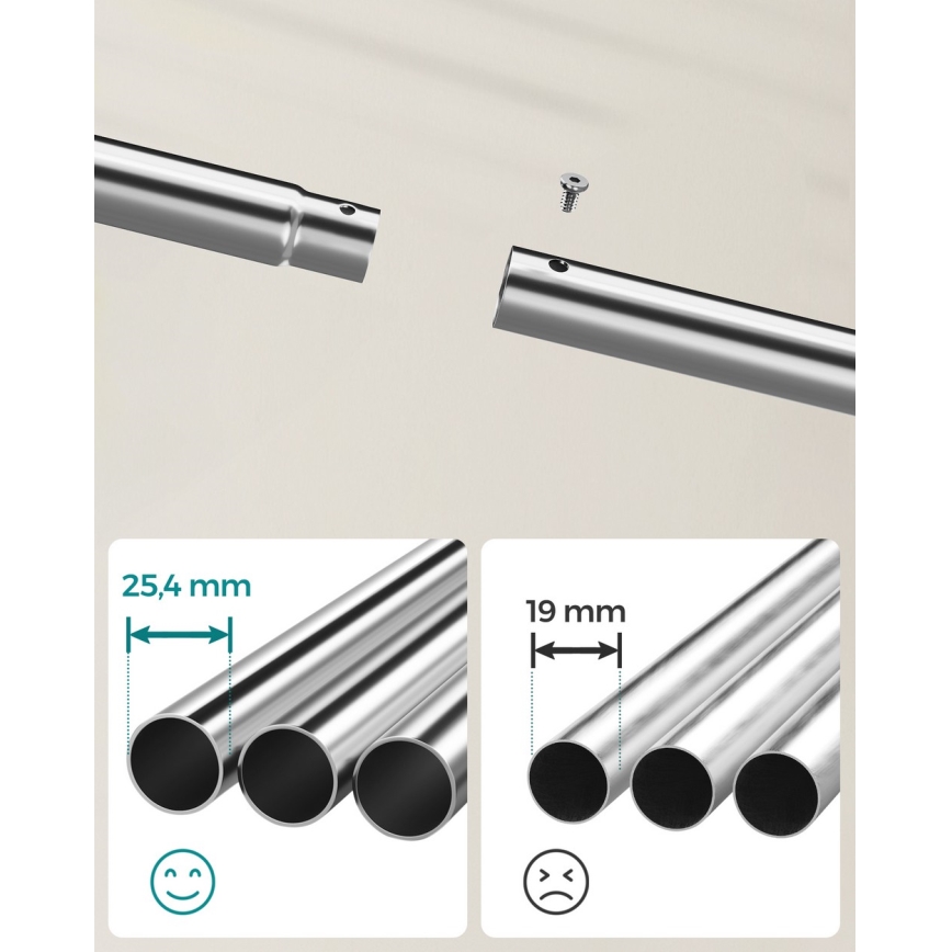 Mobilni stalak za kapute LINEA, srebrni