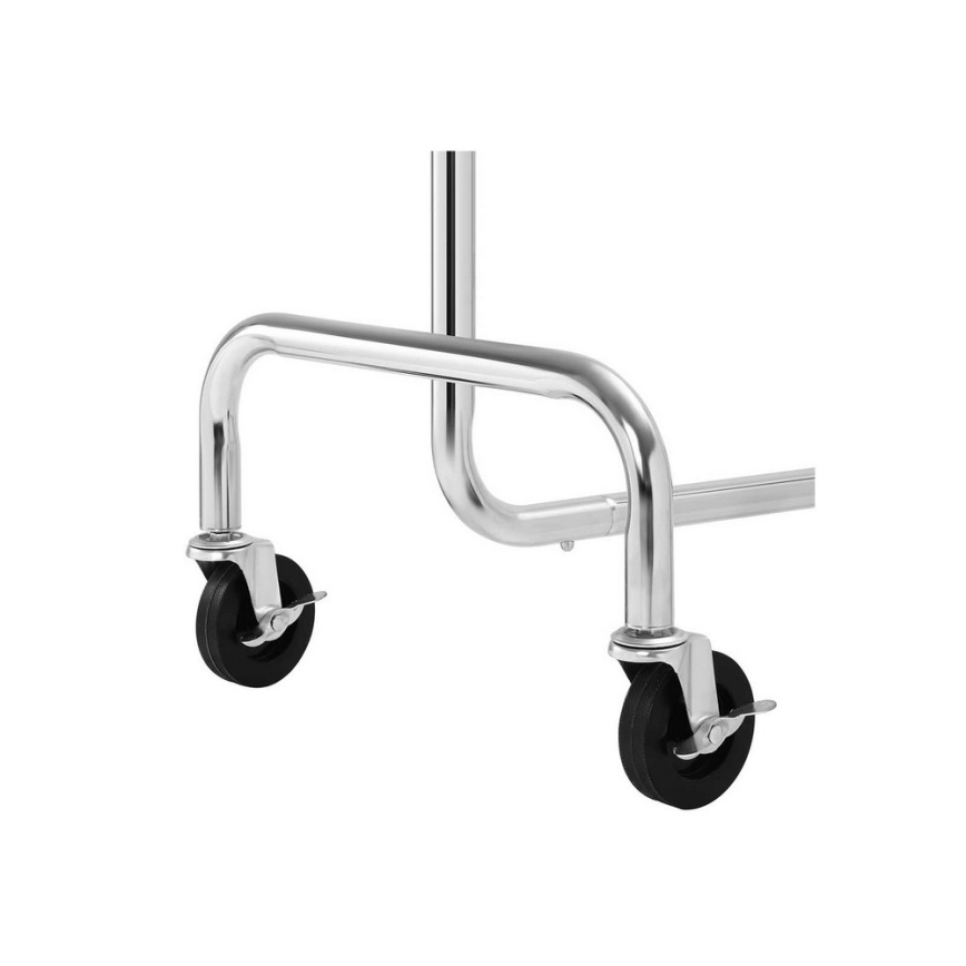 Mobilni stalak za odeću JEAN, srebrne boje