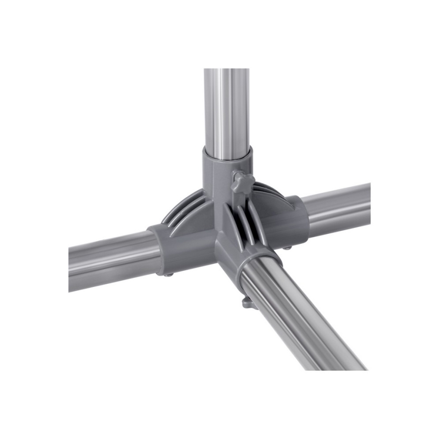 Mobilni stalak za odeću LINEA, srebrne boje