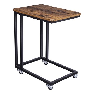 Mobilni stočić za odlaganje ELDUR braon/crni