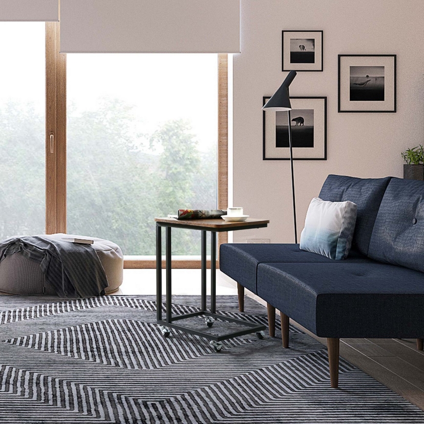 Mobilni stočić za odlaganje ELDUR braon/crni