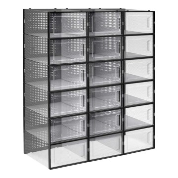Modularni regal sa pregradama BOXIFY, crni