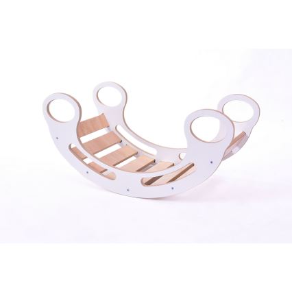 Multifunkcionalna Montessori ljuljačka, bela/javor