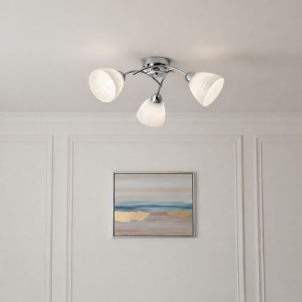 Nadgradni luster CLARA, 3xE27/15W/230V, sjajni hrom