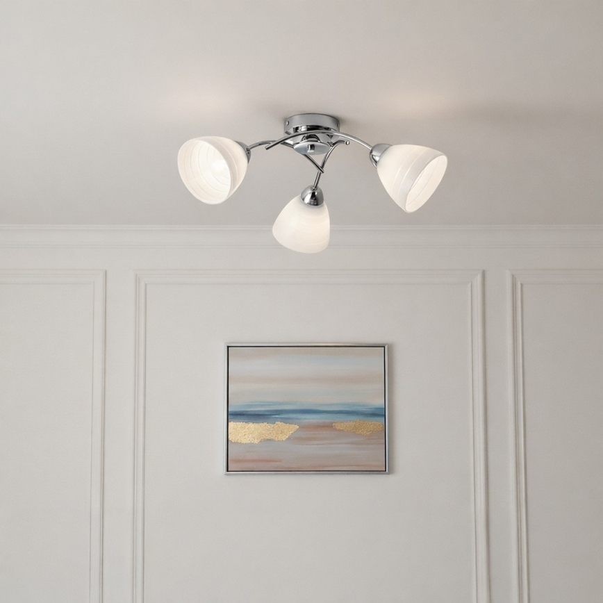 Nadgradni luster CLARA, 3xE27/15W/230V, sjajni hrom