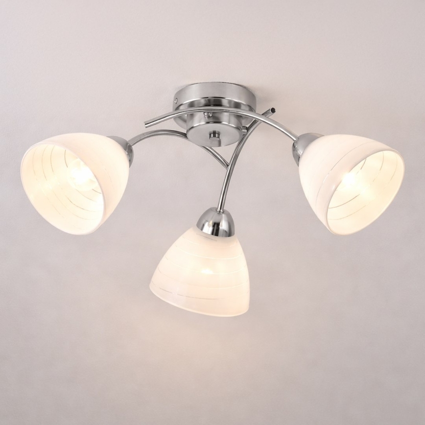 Nadgradni luster CLARA, 3xE27/15W/230V, sjajni hrom