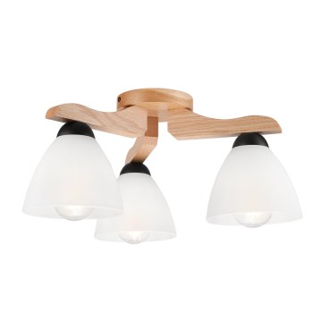 Nadgradni plafonski luster ADRIANO 3xE27/60W/230V hrast