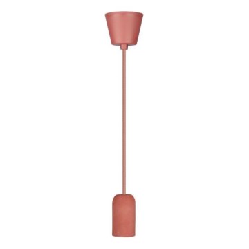 Napajajući kabl 1xE27/60W/230V beton/crvena