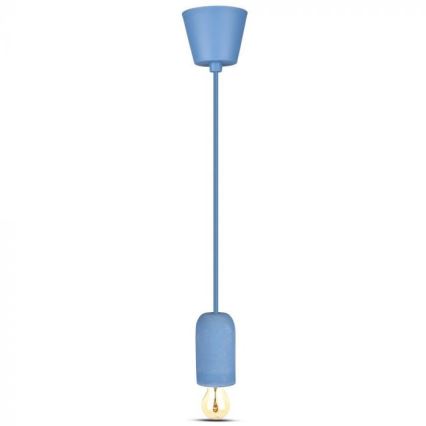 Napajajući kabl 1xE27/60W/230V beton/plava