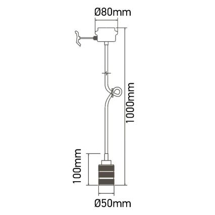 Napajajući kabl 1xE27/60W/230V