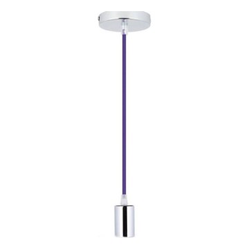 Napajajući kabl 1xE27/60W/230V ljubičasta/sjajni hrom